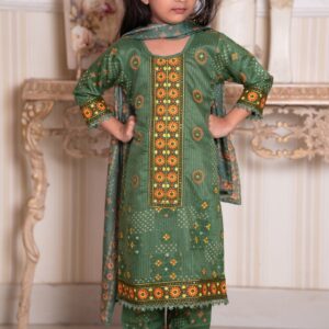 Green Kids Embroidered Set