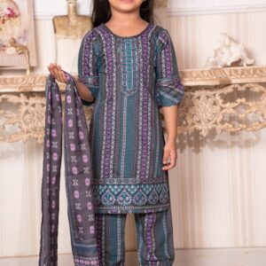 Teal Kids Printed Set